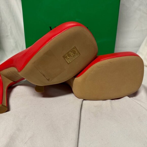 Bottega Veneta “The Bold” Mule Heels Red Stretch Leather Size 38 (US 7.5–8) NIB - Picture 6 of 7